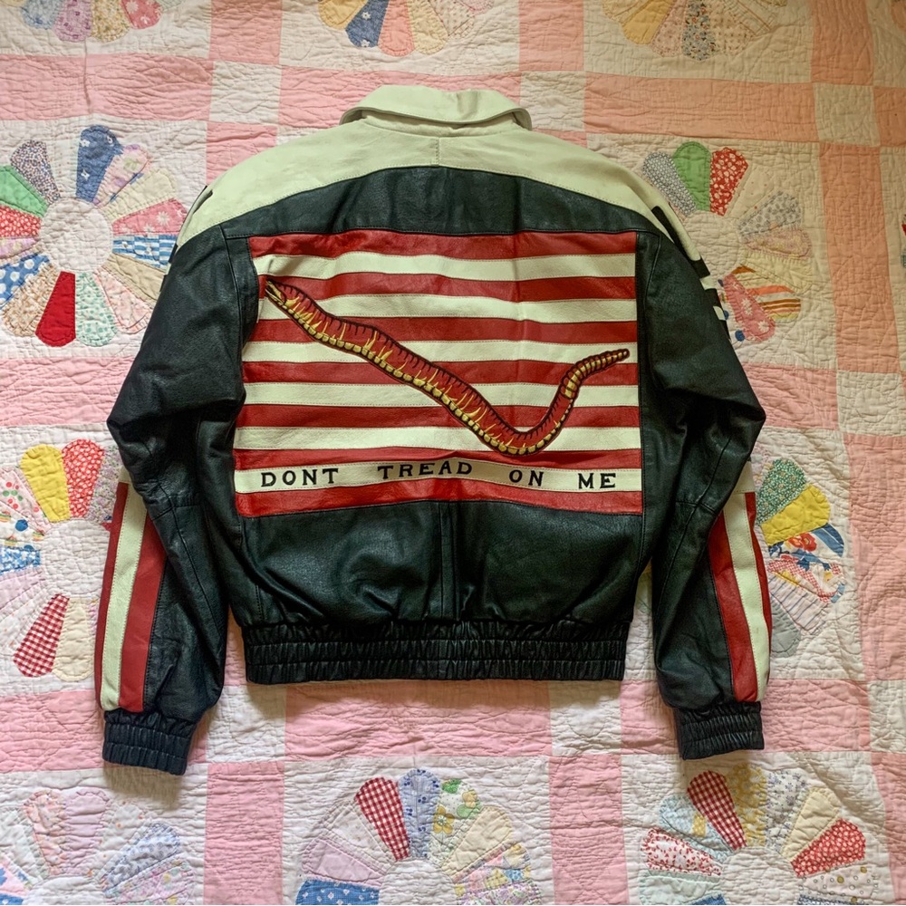 Coolest dont tread on me leather jacket